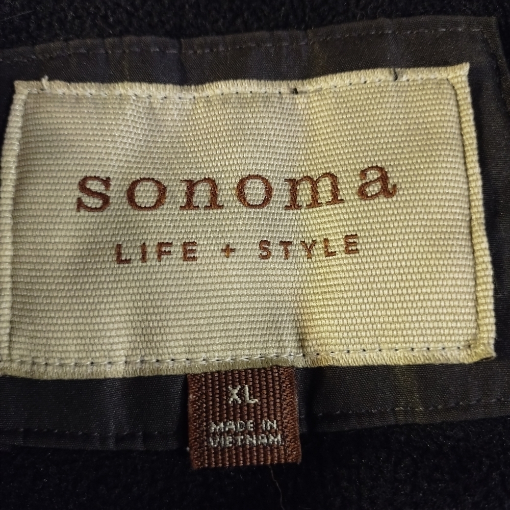 Sonoma Men's Gray Removable Hooded Fleece Lined Parka Jacket Size L - Picture 6 of 7
